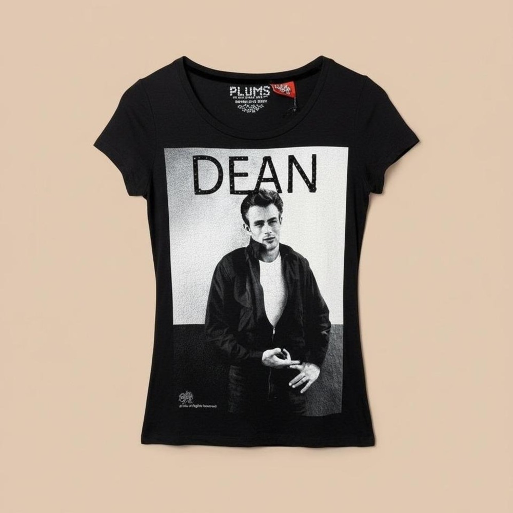 James Dean Rhinestone Shirt Radio Days Tee Size‎ S NWT